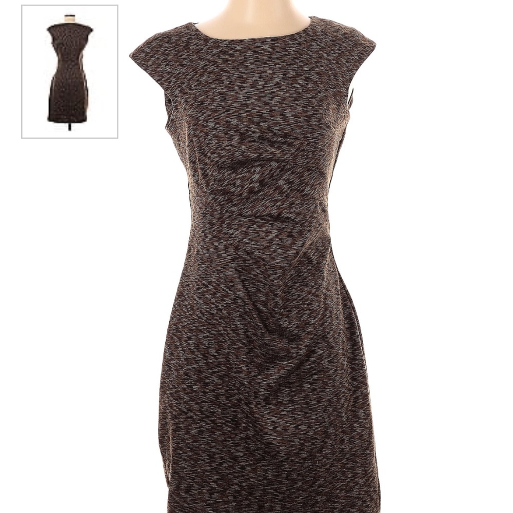 Calvin Klein shift dress in brown